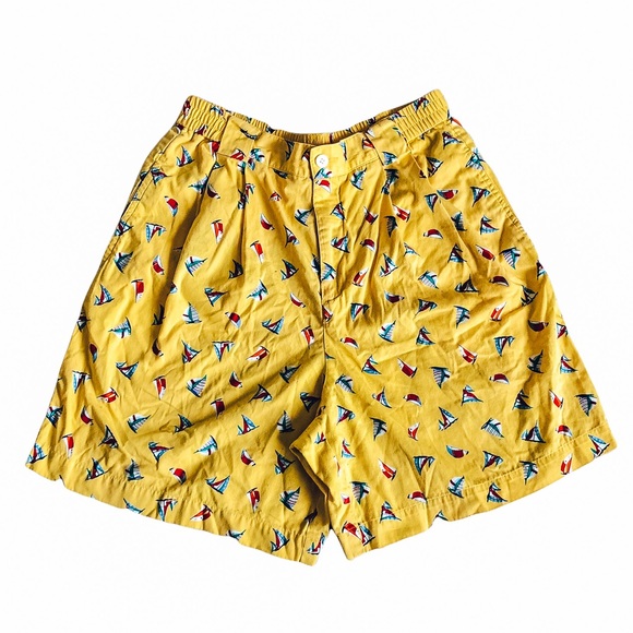 Liz Claiborne Pants - LizSport Vintage High Waisted Pleated Sailboat Printed Mom Shorts